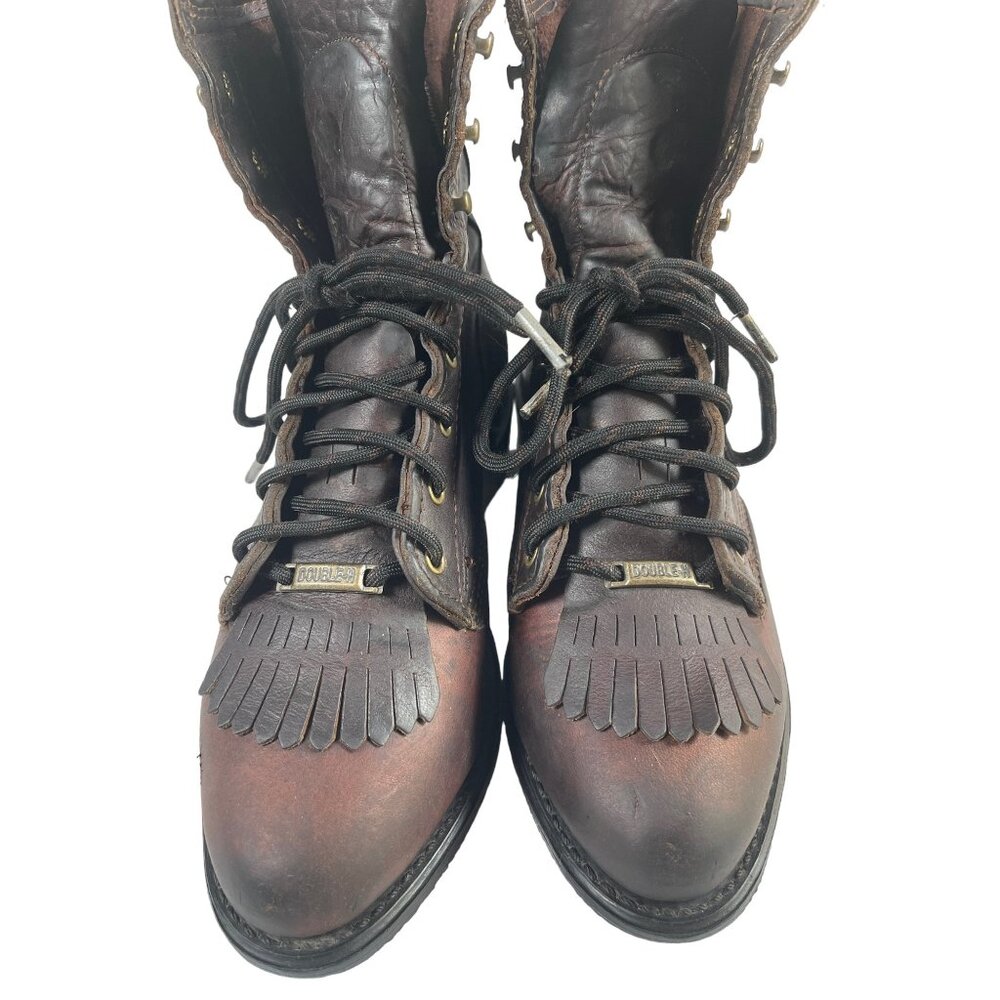Double-H Ladies Lacer 9300 Brown Lace Up Ankle Boots Women’s Size 7M - Picture 7 of 11